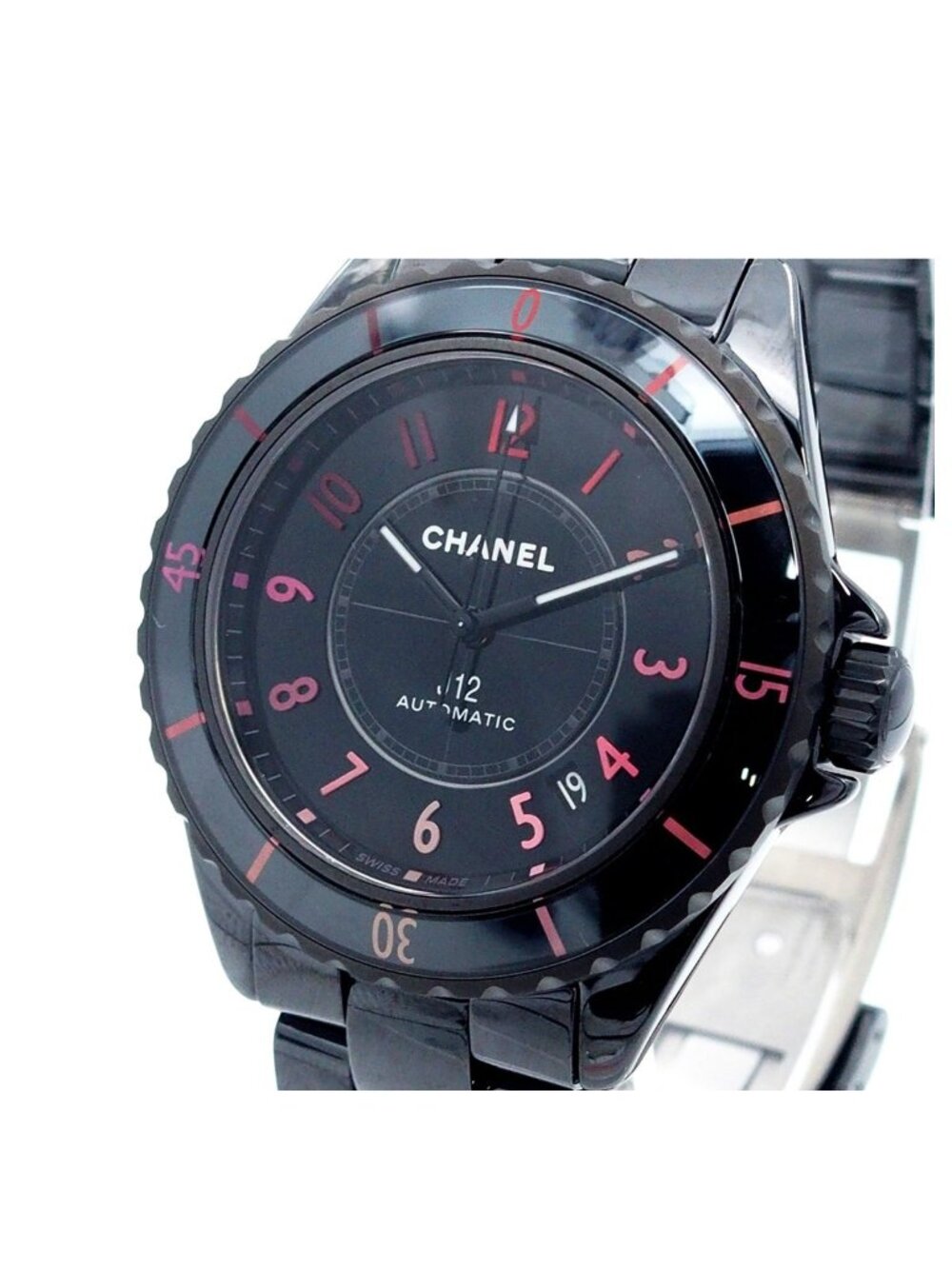 Chanel Blush Black Ceramic Caliber 12.1 Watch Automatic